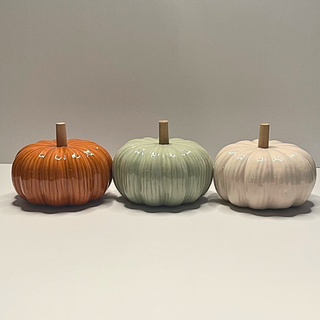 Soft Sage Ceramic Pumpkin