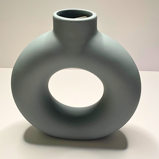 Charcoal Hollow Ceramic Vase