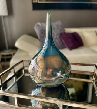 Blue Dreams Metallic Vase