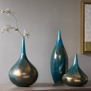 Blue Dreams Metallic Vase